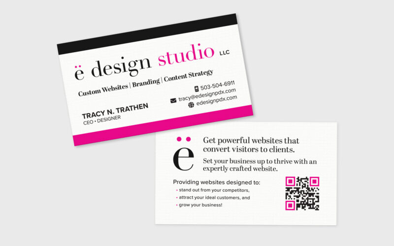 Business Cards for e design studio, LLC